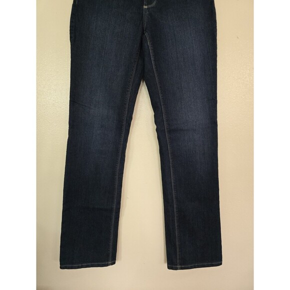 NYDJ Straight Leg Jeans Womens Size 2 Dark Denim Mid Rise - Picture 4 of 12